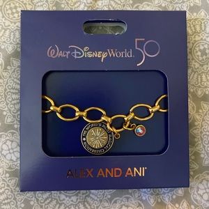 Alex and Ani Magic Kingdom 50th anniversary bracelet new Gold tone